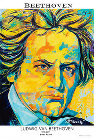 Ludwig Van Beethoven Poster, 12x18